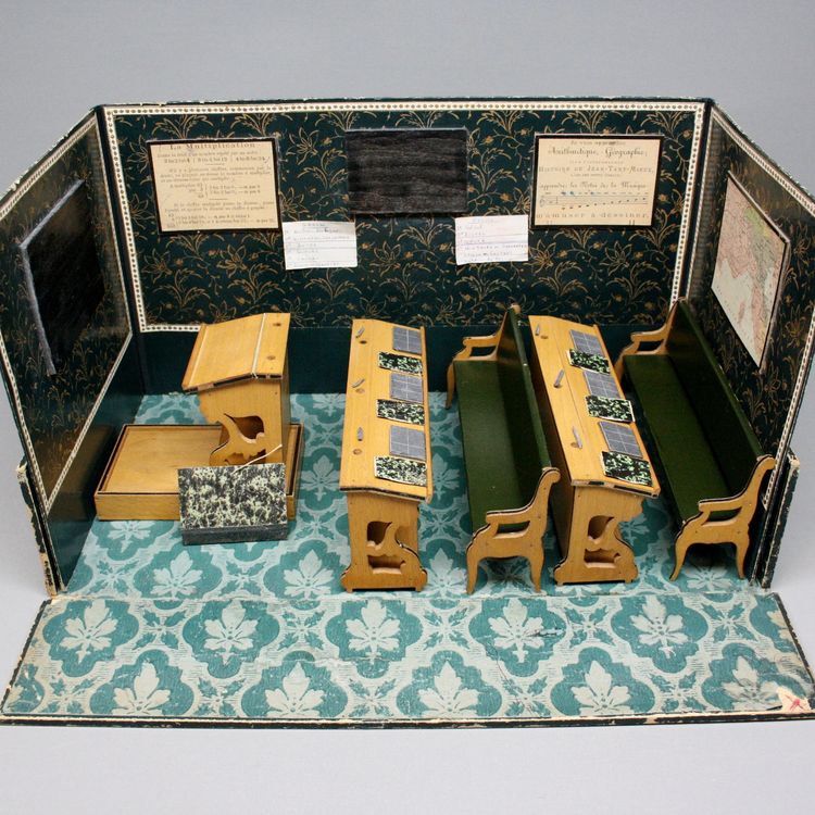 Une Ecole miniature, vers 1880