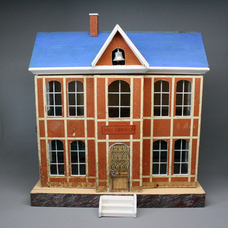 Paire de maison de poupées miniature très fine en céramique de moineaux 